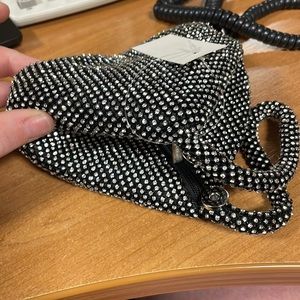 Black rhinestone purse